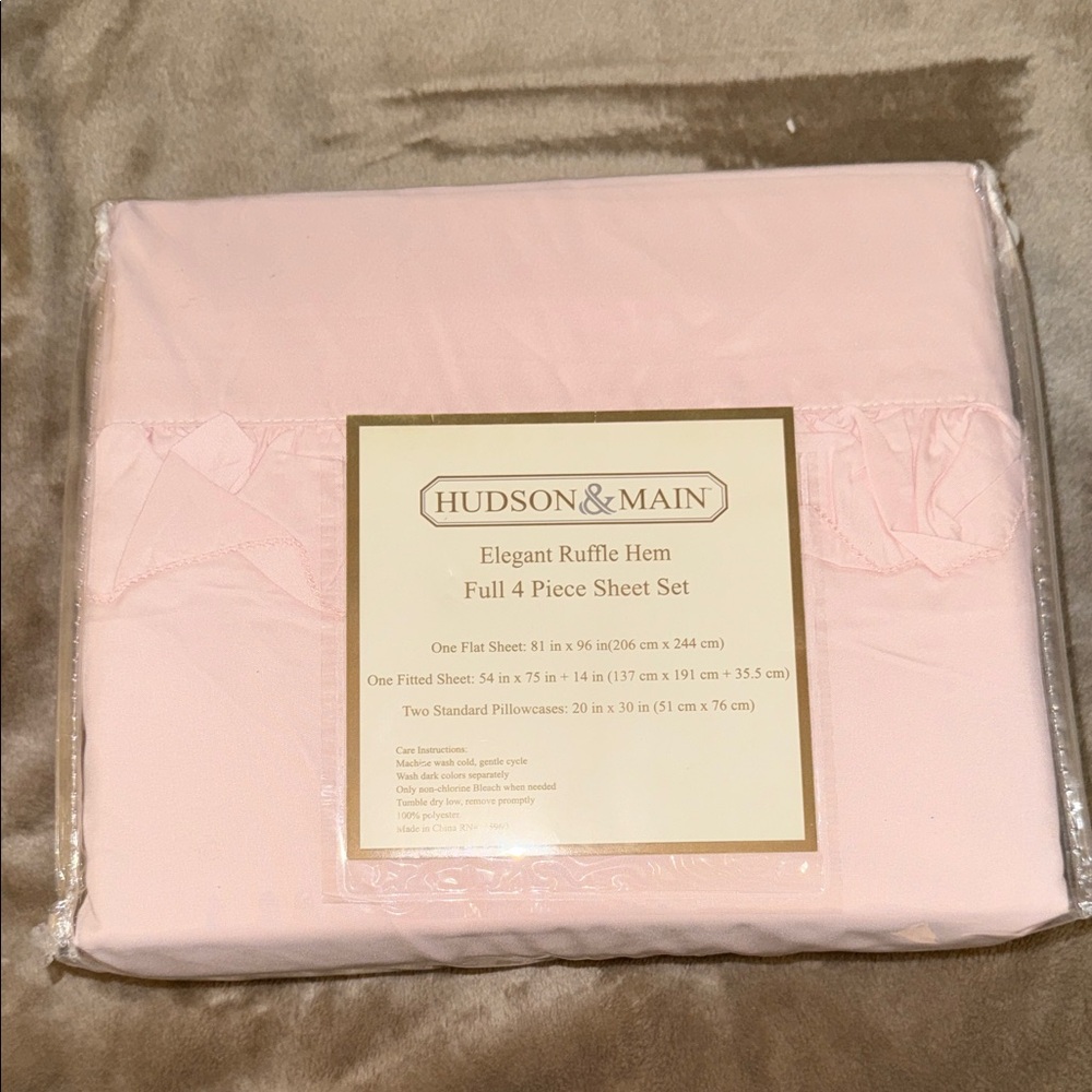 Pink Full 4 Piece Sheet Set